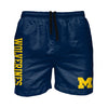 Michigan Wolverines NCAA Mens Solid Wordmark 5.5" Swimming Trunks