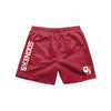 Oklahoma Sooners NCAA Mens Solid Wordmark 5.5" Swimming Trunks