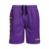 LSU Tigers NCAA Mens Solid Wordmark Traditional Swimming Trunks