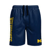 Michigan Wolverines NCAA Mens Solid Wordmark Traditional Swimming Trunks