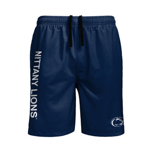 Penn State Nittany Lions NCAA Mens Solid Wordmark Traditional Swimming Trunks