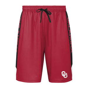 Oklahoma Sooners NCAA Mens Side Stripe Training Shorts