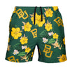 Baylor Bears NCAA Mens Floral Slim Fit 5.5" Swimming Suit Trunks