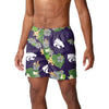 Kansas State Wildcats NCAA Mens Floral Slim Fit 5.5" Swimming Suit Trunks