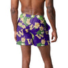 Washington Huskies NCAA Mens Floral Slim Fit 5.5" Swimming Suit Trunks