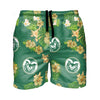 Colorado State Rams NCAA Mens Floral Slim Fit 5.5" Swimming Suit Trunks