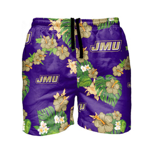 James Madison Dukes NCAA Mens Floral Swimming Trunks