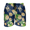 Navy Midshipmen NCAA Mens Floral Slim Fit 5.5" Swimming Suit Trunks