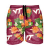 Virginia Tech Hokies NCAA Mens Floral Slim Fit 5.5" Swimming Suit Trunks