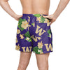 Washington Huskies NCAA Mens Original Floral Slim Fit 5.5" Swimming Suit Trunks