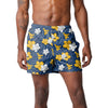 West Virginia Mountaineers NCAA Mens Hibiscus Slim Fit 5.5" Swimming Trunks