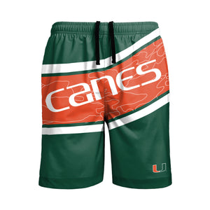 Miami Hurricanes NCAA Mens Big Wordmark Swimming Trunks