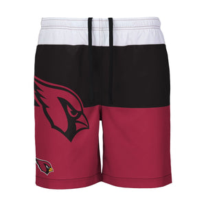 Arizona Cardinals NFL Mens 3 Stripe Big Logo Swimming Trunks