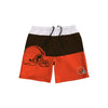 Cleveland Browns NFL Mens 3 Stripe Big Logo Swimming Trunks