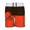 Cleveland Browns NFL Mens 3 Stripe Big Logo Swimming Trunks