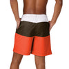 Cleveland Browns NFL Mens 3 Stripe Big Logo Swimming Trunks