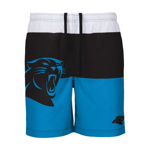 Carolina Panthers NFL Mens 3 Stripe Big Logo Swimming Trunks