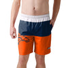 Denver Broncos NFL Mens 3 Stripe Big Logo Swimming Trunks