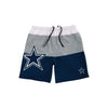 Dallas Cowboys NFL Mens 3 Stripe Big Logo Swimming Trunks