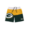 Green Bay Packers NFL Mens 3 Stripe Big Logo Swimming Trunks