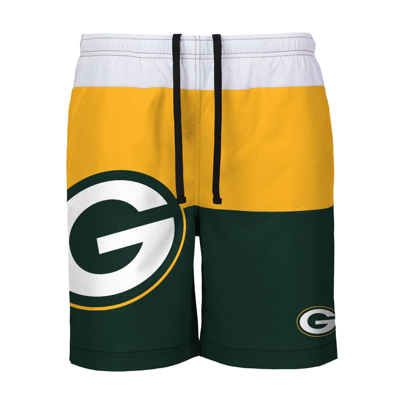 FOCO Green Bay Packers Americana Swimming Trunks, Mens Size: M