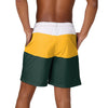 Green Bay Packers NFL Mens 3 Stripe Big Logo Swimming Trunks