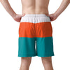 Miami Dolphins NFL Mens 3 Stripe Big Logo Swimming Trunks