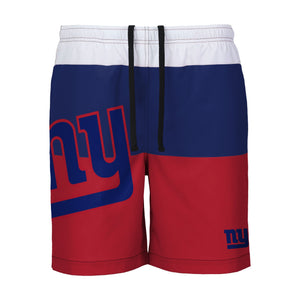New York Giants NFL Mens 3 Stripe Big Logo Swimming Trunks