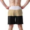 New Orleans Saints NFL Mens 3 Stripe Big Logo Swimming Trunks