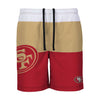 San Francisco 49ers NFL Mens 3 Stripe Big Logo Swimming Trunks