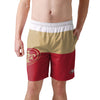 San Francisco 49ers NFL Mens 3 Stripe Big Logo Swimming Trunks