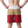 San Francisco 49ers NFL Mens 3 Stripe Big Logo Swimming Trunks