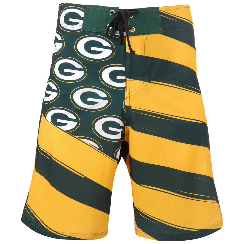 NFL Mens Diagonal Stripe Walking Shorts Green Bay Packers