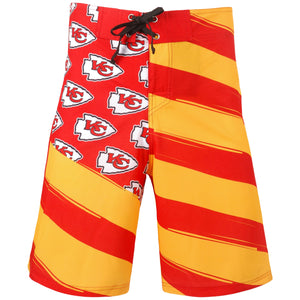 Kansas City Chiefs NFL Mens Diagonal Flag Board Shorts