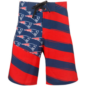 New England Patriots NFL Mens Diagonal Flag Board Shorts