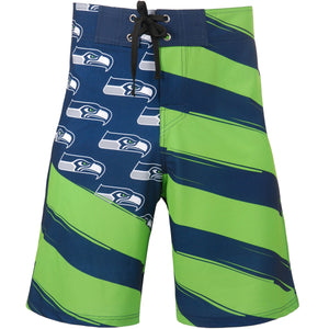 Seattle Seahawks NFL Mens Diagonal Flag Board Shorts