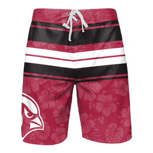Arizona Cardinals NFL Mens Hibiscus Boardwalk Stripe Boardshorts