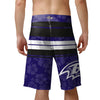 Baltimore Ravens NFL Mens Hibiscus Boardwalk Stripe Boardshorts