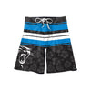 Carolina Panthers NFL Mens Hibiscus Boardwalk Stripe Boardshorts