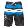 Carolina Panthers NFL Mens Hibiscus Boardwalk Stripe Boardshorts