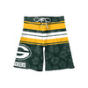 Green Bay Packers NFL Mens Hibiscus Boardwalk Stripe Boardshorts