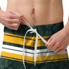 Green Bay Packers NFL Mens Hibiscus Boardwalk Stripe Boardshorts