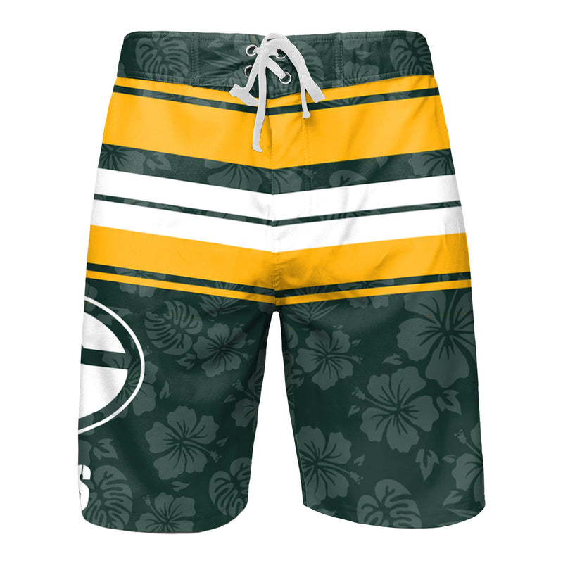 Green Bay Packers NFL Mens Diagonal Flag Board Shorts