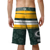 Green Bay Packers NFL Mens Hibiscus Boardwalk Stripe Boardshorts