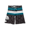 Jacksonville Jaguars NFL Mens Hibiscus Boardwalk Stripe Boardshorts