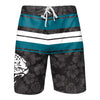 Jacksonville Jaguars NFL Mens Hibiscus Boardwalk Stripe Boardshorts