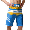 Los Angeles Chargers NFL Mens Hibiscus Boardwalk Stripe Boardshorts