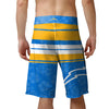 Los Angeles Chargers NFL Mens Hibiscus Boardwalk Stripe Boardshorts