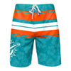 Miami Dolphins NFL Mens Hibiscus Boardwalk Stripe Boardshorts