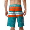 Miami Dolphins NFL Mens Hibiscus Boardwalk Stripe Boardshorts